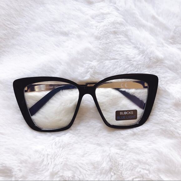 Chels Black Computer Blue Light Glasses - Picture 1 of 10